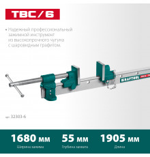 KRAFTOOL TBC/6 1650/55 мм, Струбцина с Т-образным профилем (вайма) (32303-6)