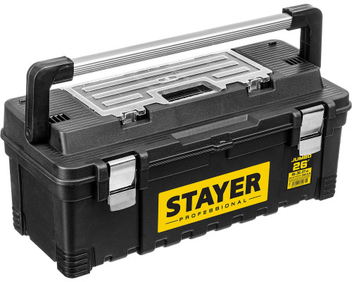 STAYER JUMBO-26, 656 x 285 x 270 мм, (26″), Пластиковый ящик для инструментов, Professional (38003-26)