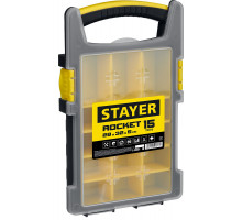 STAYER ROCKET-15, 280 x 325 x 50 мм (11″), Пластиковый органайзер со съемными лотками (2-38031)