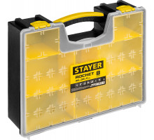 STAYER MULTIMAX, 420 х 334 х 115 мм, (16.5″), Пластиковый органайзер со съемными лотками (38033-16)