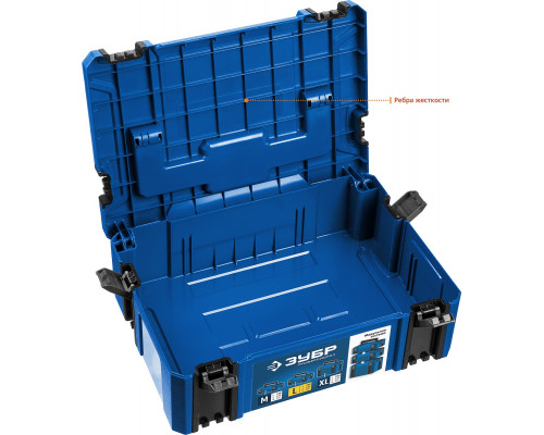 ЗУБР МОДУЛЬ-15, 443 х 310 х 151 мм, (17″), Пластиковый ящик для инструмента, Профессионал (38165-15)