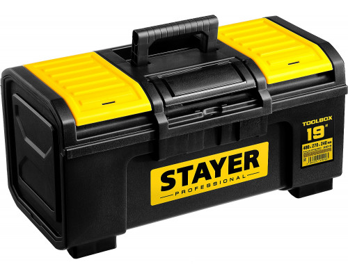 STAYER TOOLBOX-19, 480 х 270 х 240, Пластиковый ящик для инструментов, Professional (38167-19)