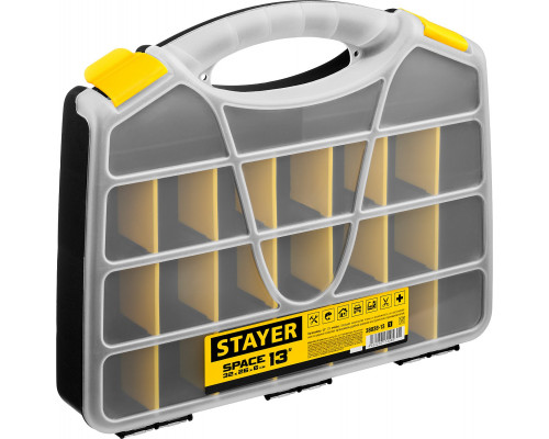 STAYER SPACE-13, 320 х 260 х 50 мм, (12.5″), Пластиковый ящик для инструментов (38038-13)