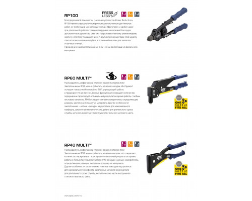 RAPID RP40 Multi 3.2мм, 4.0мм, 4.8мм, Универсальный заклепочник (5001127)