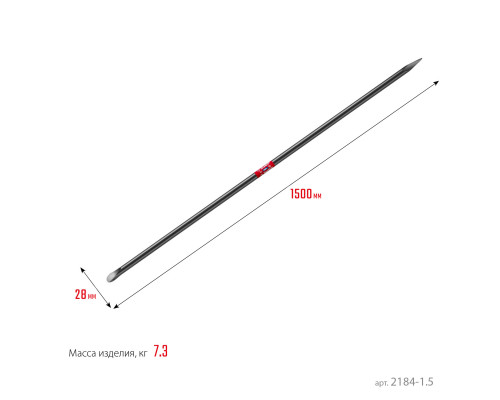ЗУБР 1500 мм, d 28 мм, Строительный лом (2184-1.5)